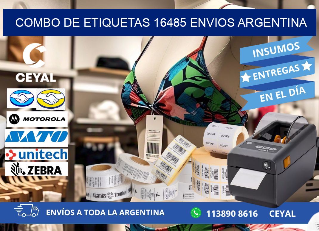 Combo de etiquetas 16485 ENVIOS ARGENTINA