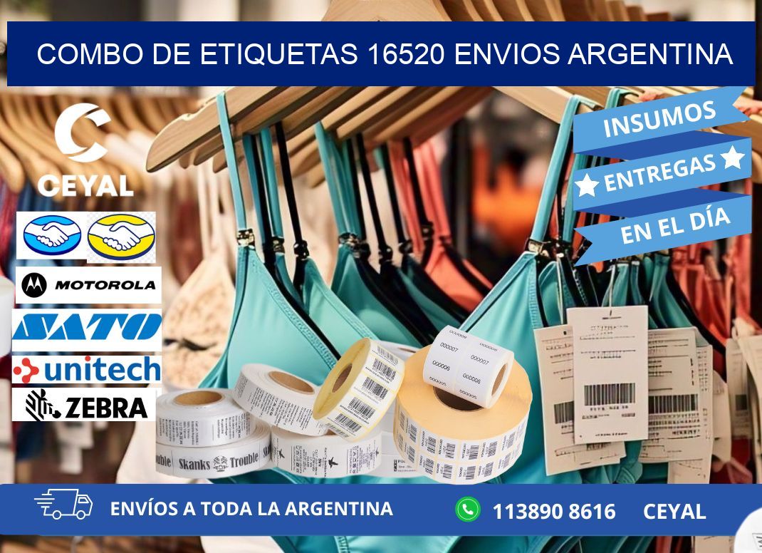 Combo de etiquetas 16520 ENVIOS ARGENTINA