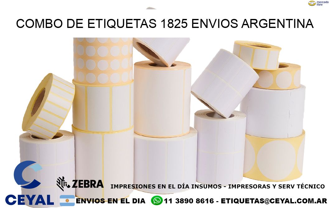 Combo de etiquetas 1825 ENVIOS ARGENTINA