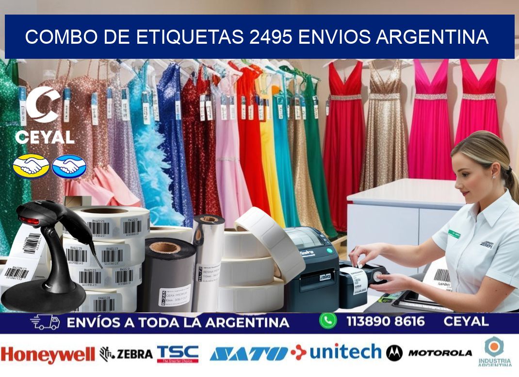 Combo de etiquetas 2495 ENVIOS ARGENTINA