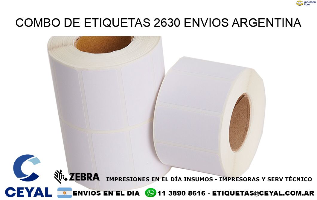 Combo de etiquetas 2630 ENVIOS ARGENTINA