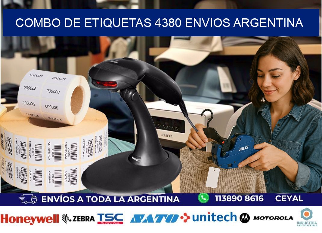 Combo de etiquetas 4380 ENVIOS ARGENTINA