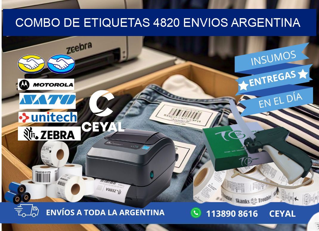 Combo de etiquetas 4820 ENVIOS ARGENTINA