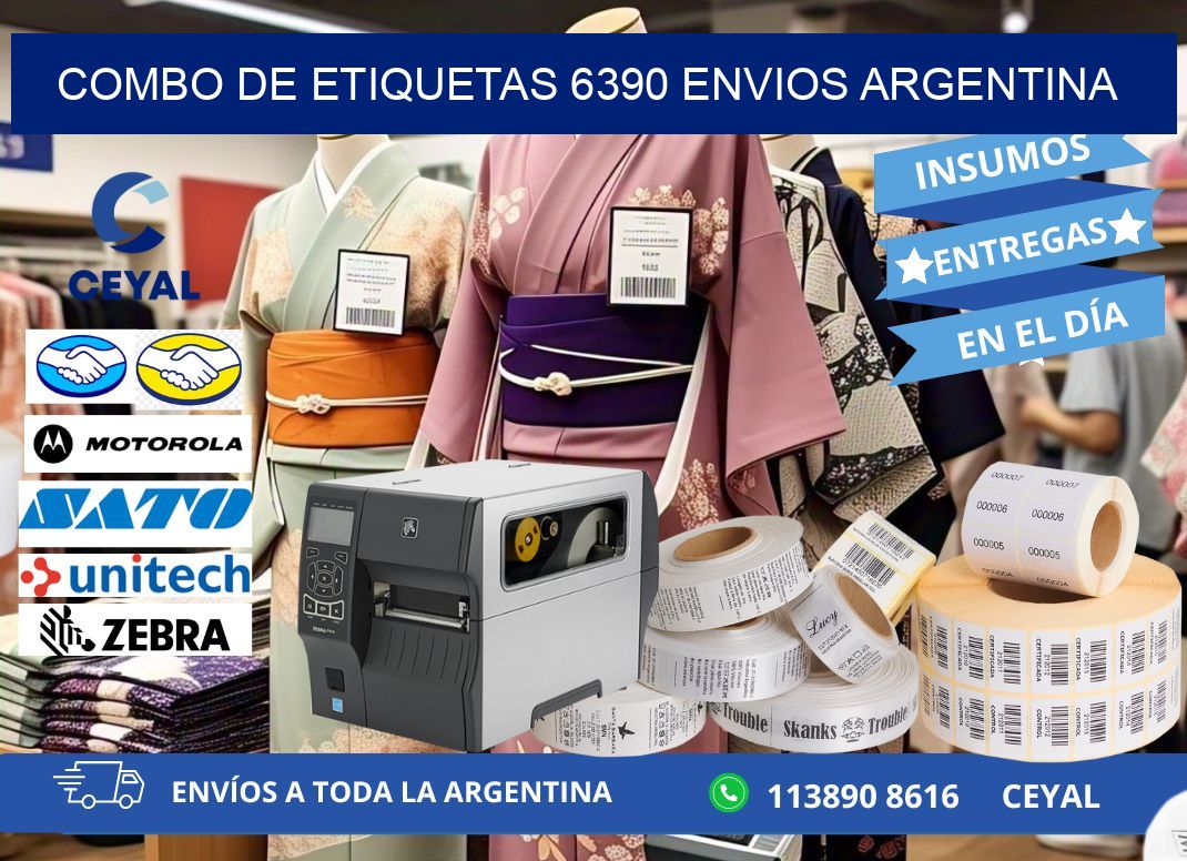 Combo de etiquetas 6390 ENVIOS ARGENTINA