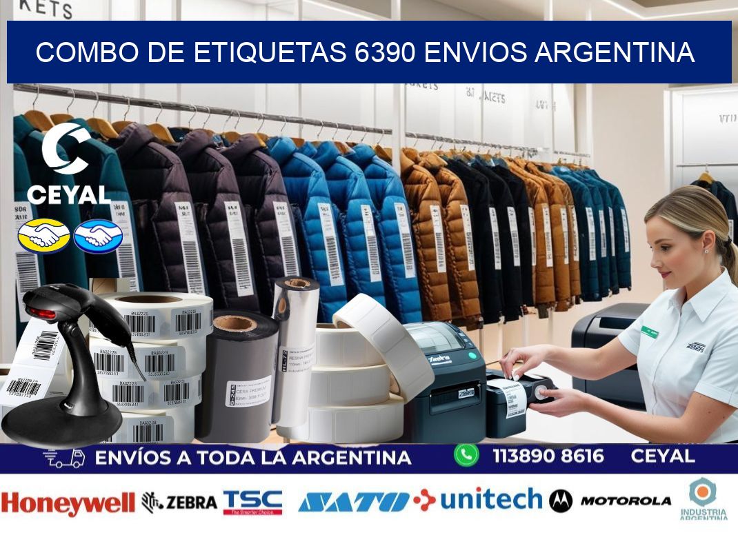 Combo de etiquetas 6390 ENVIOS ARGENTINA