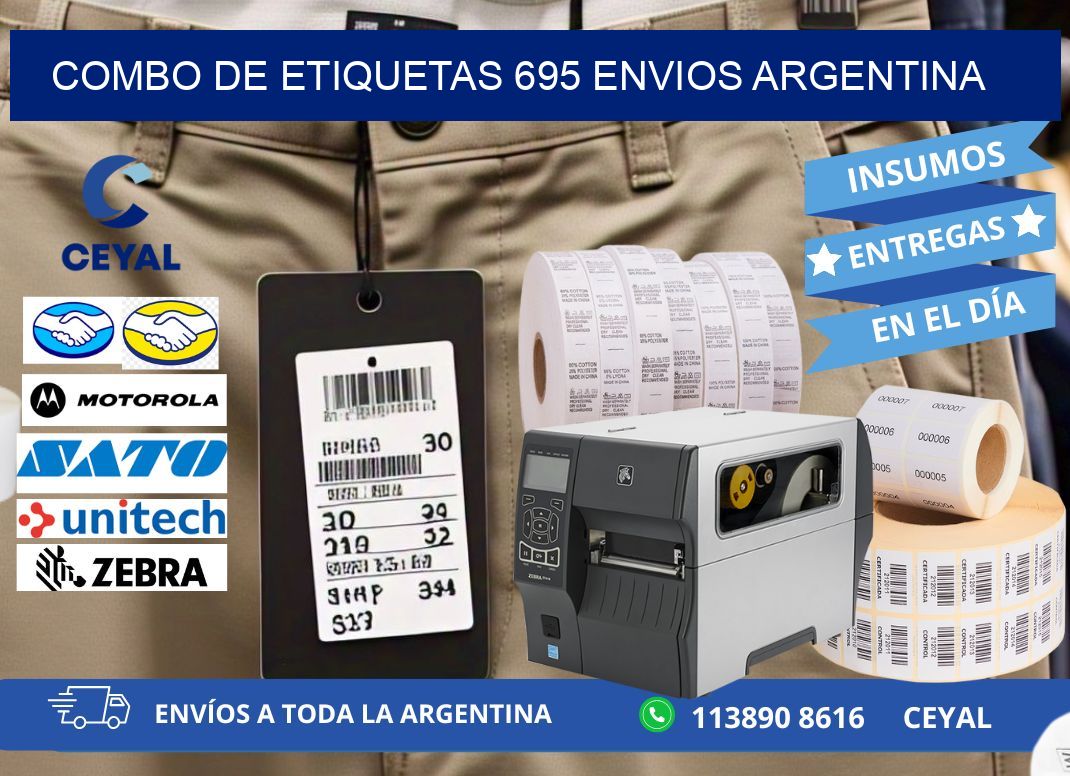 Combo de etiquetas 695 ENVIOS ARGENTINA