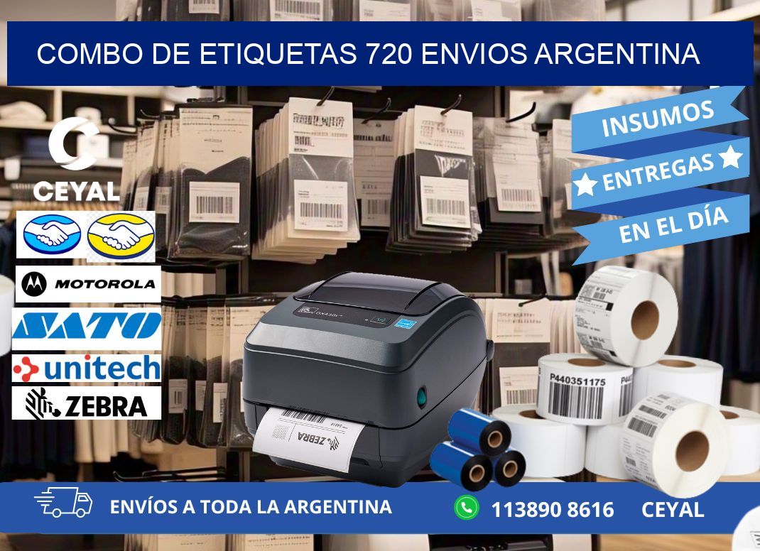 Combo de etiquetas 720 ENVIOS ARGENTINA