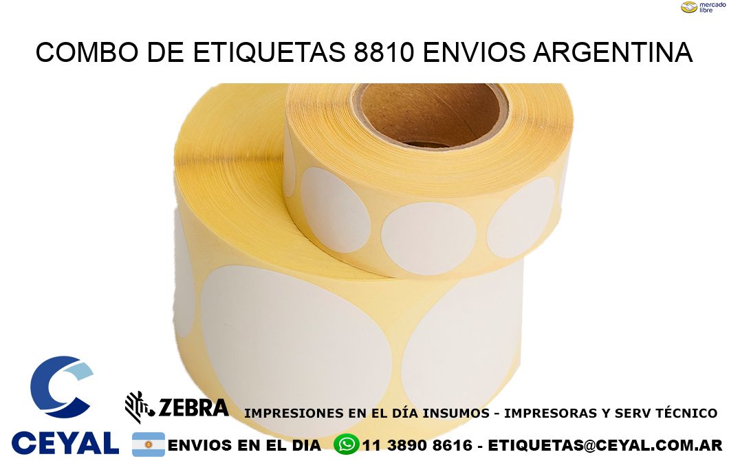 Combo de etiquetas 8810 ENVIOS ARGENTINA