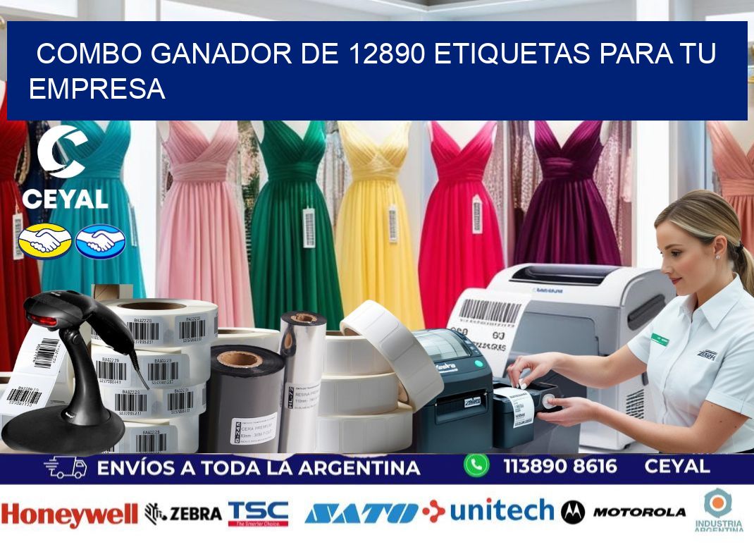 Combo ganador de 12890 etiquetas para tu empresa