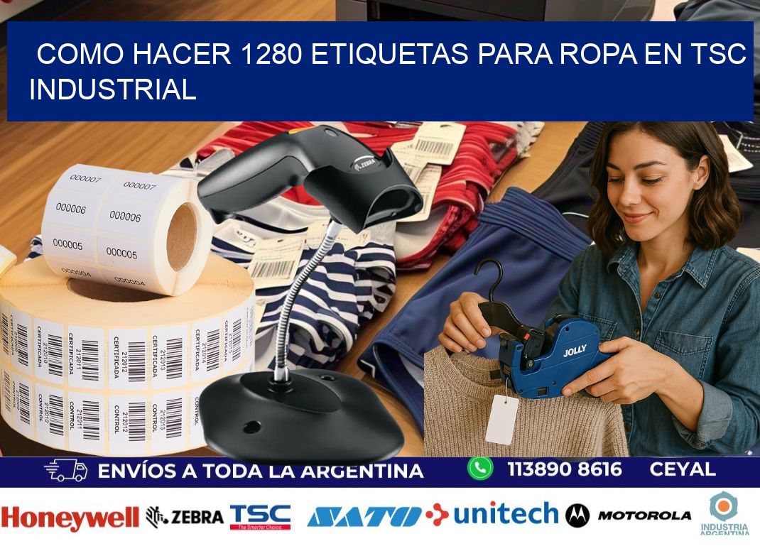 Como hacer 1280 etiquetas para ropa en tsc industrial