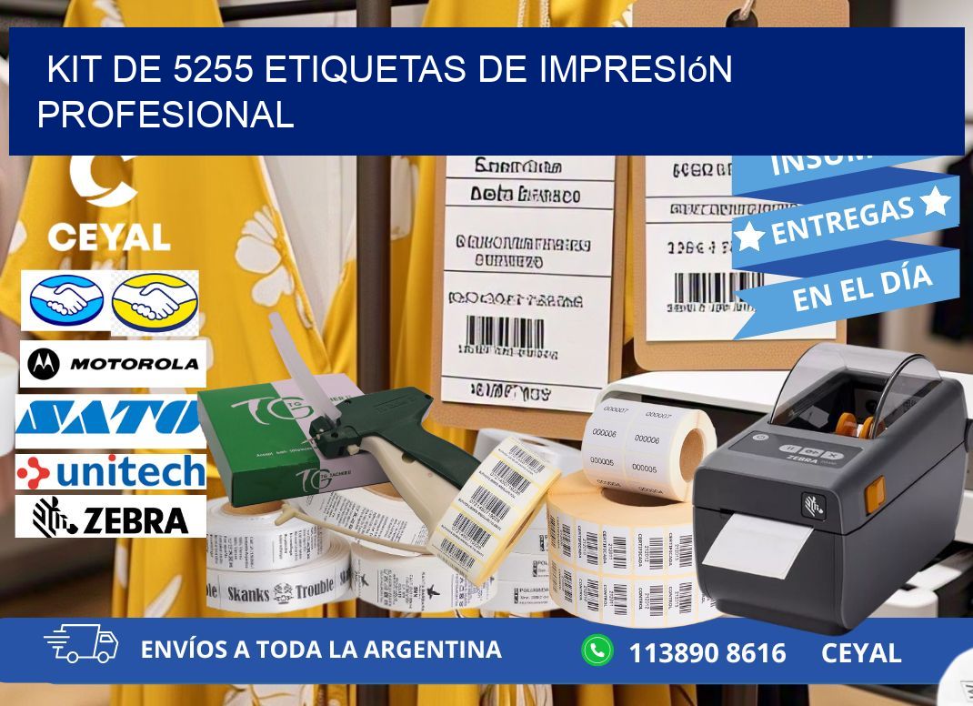 Kit de 5255 etiquetas de impresión profesional