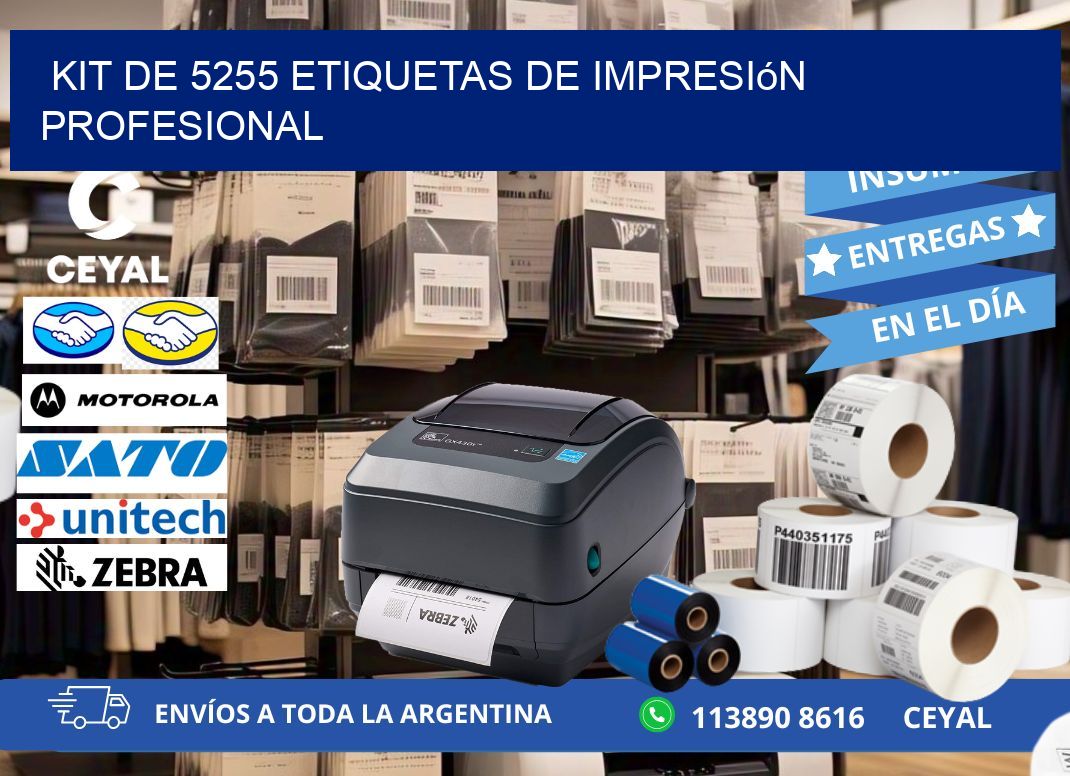 Kit de 5255 etiquetas de impresión profesional