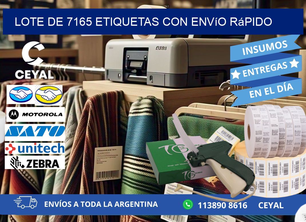 Lote de 7165 etiquetas con envío rápido