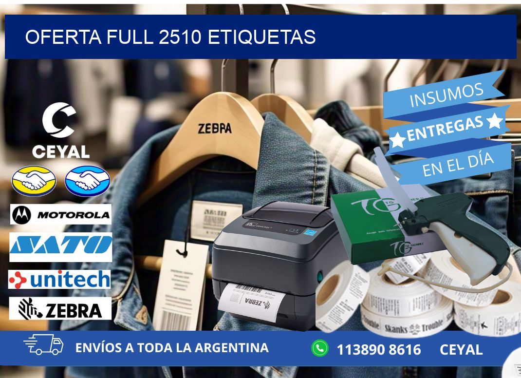 Oferta full 2510 etiquetas