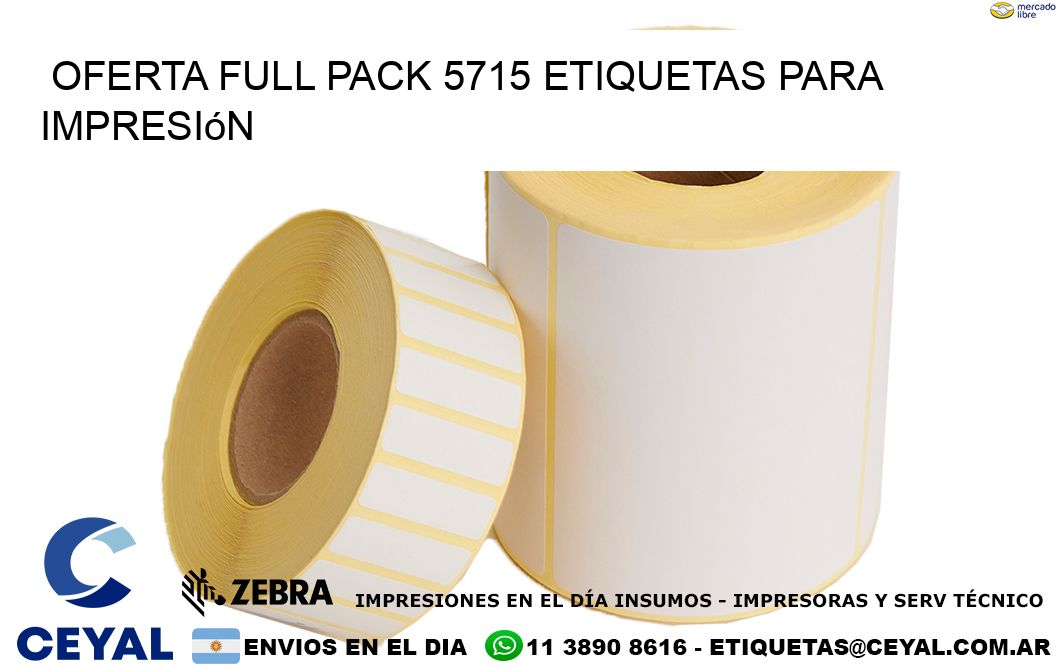 Oferta full pack 5715 etiquetas para impresión