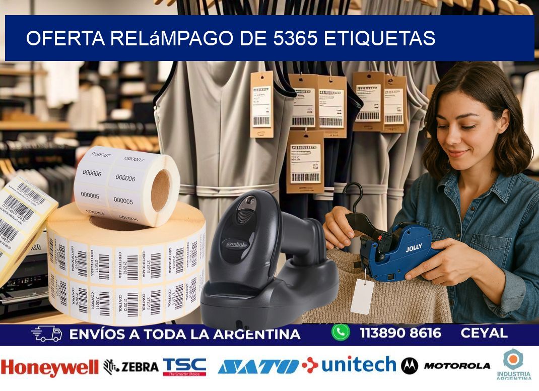 Oferta relámpago de 5365 etiquetas