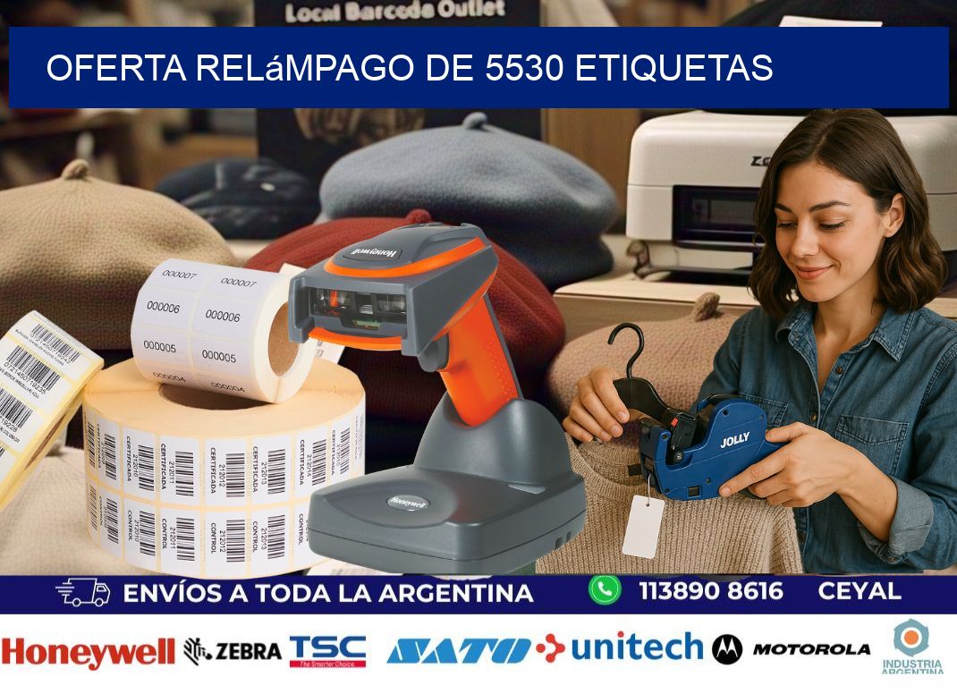 Oferta relámpago de 5530 etiquetas
