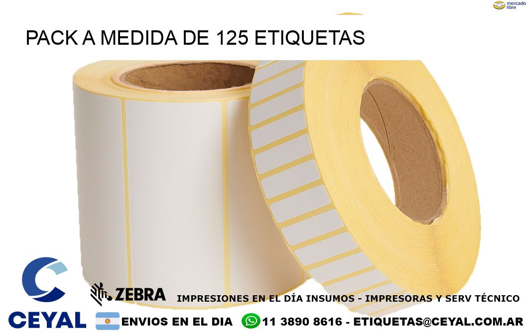 Pack a medida de 125 etiquetas