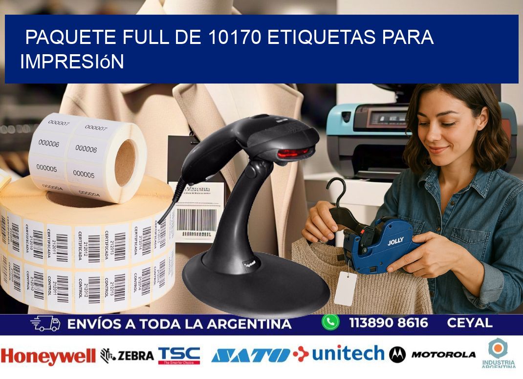 Paquete full de 10170 etiquetas para impresión