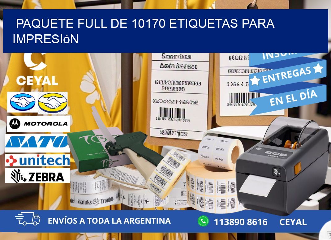 Paquete full de 10170 etiquetas para impresión