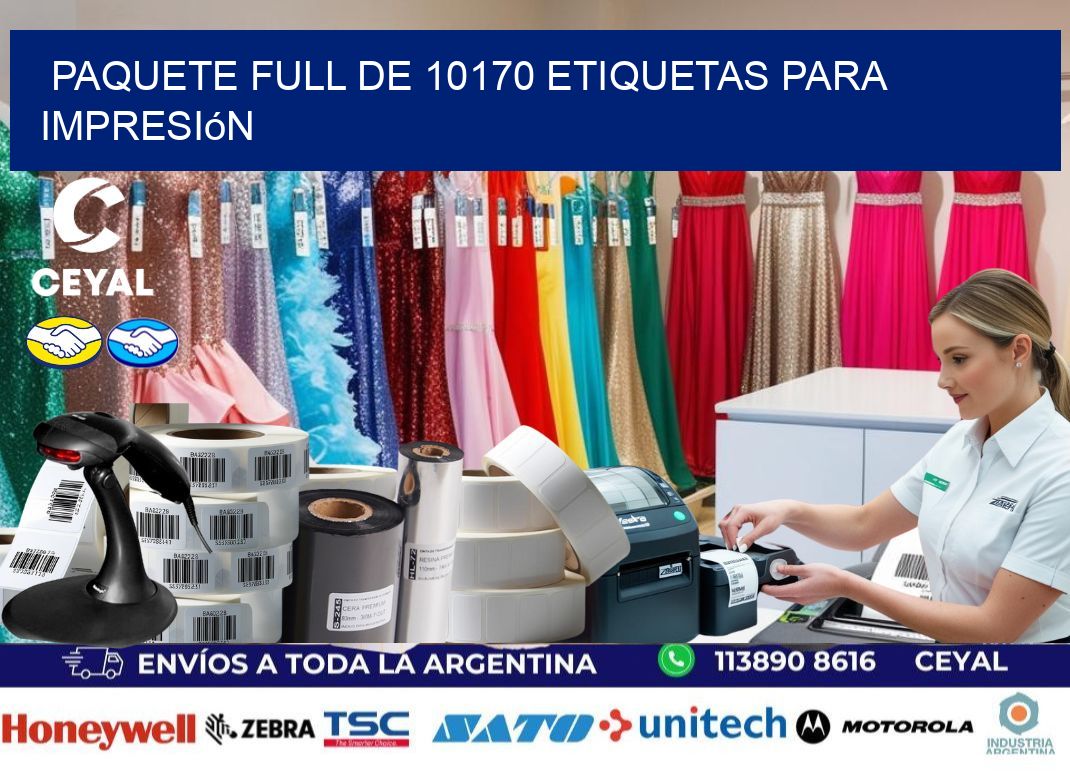 Paquete full de 10170 etiquetas para impresión