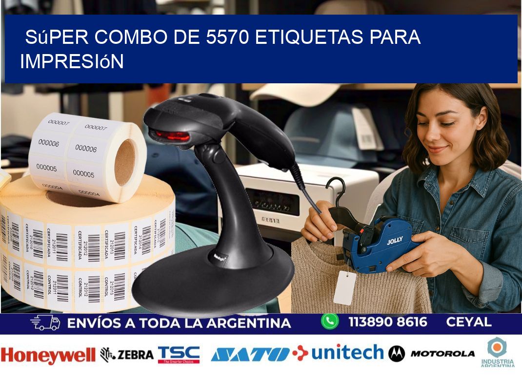 Súper combo de 5570 etiquetas para impresión
