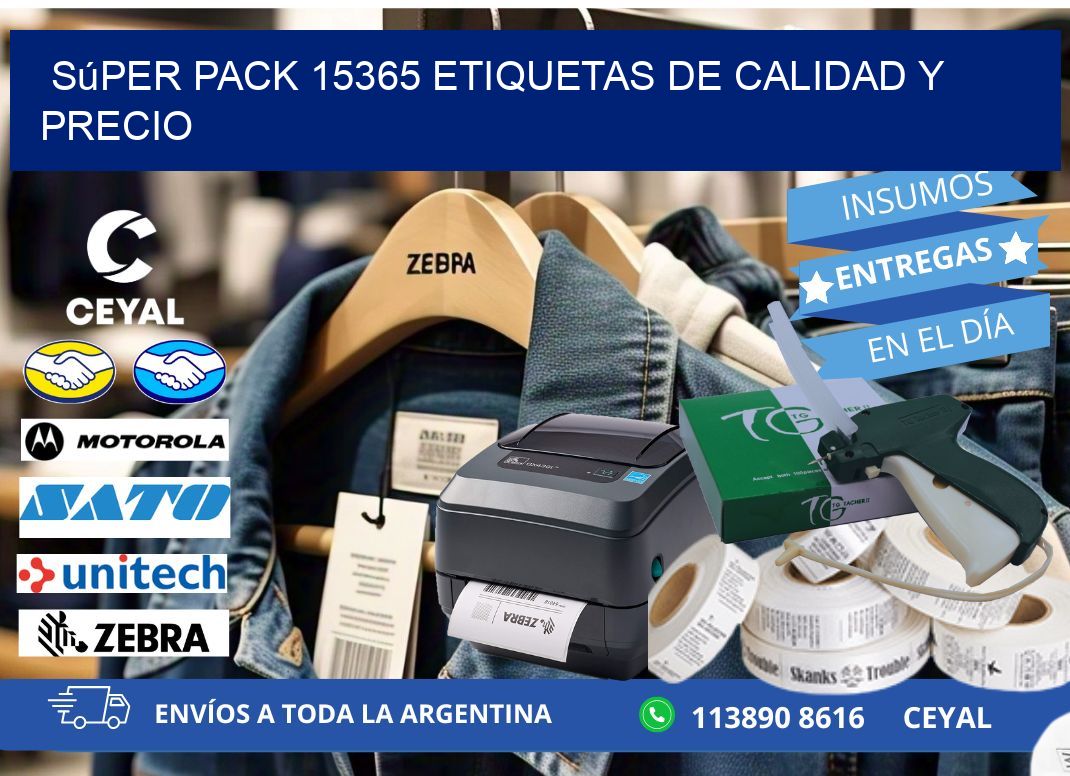 Súper pack 15365 etiquetas de calidad y precio