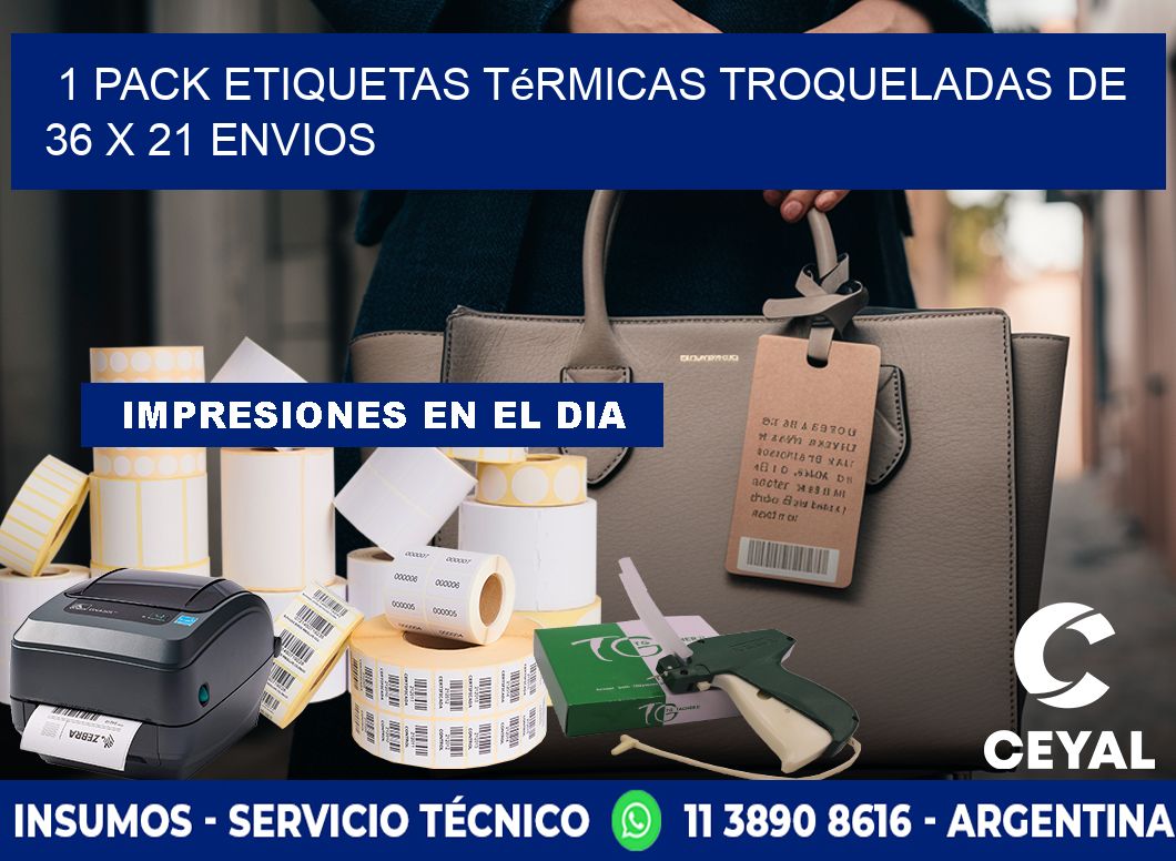 1 Pack etiquetas Térmicas Troqueladas De 36 x 21 ENVIOS