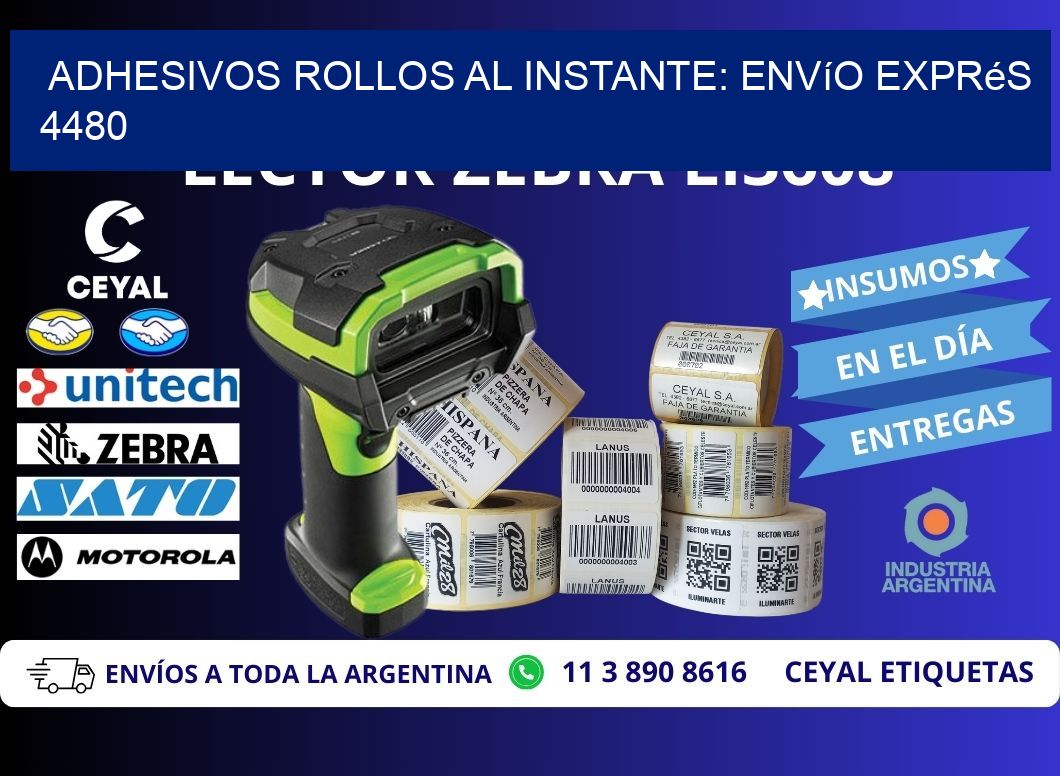 Adhesivos rollos al Instante: Envío Exprés 4480