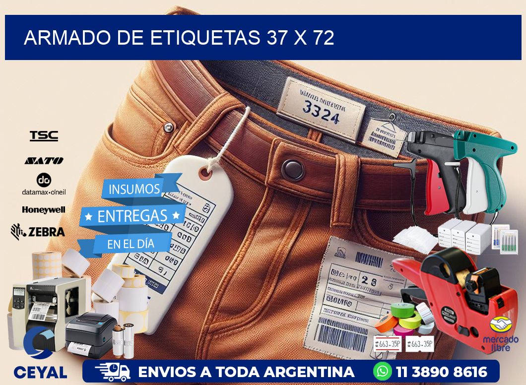 Armado de etiquetas 37 x 72