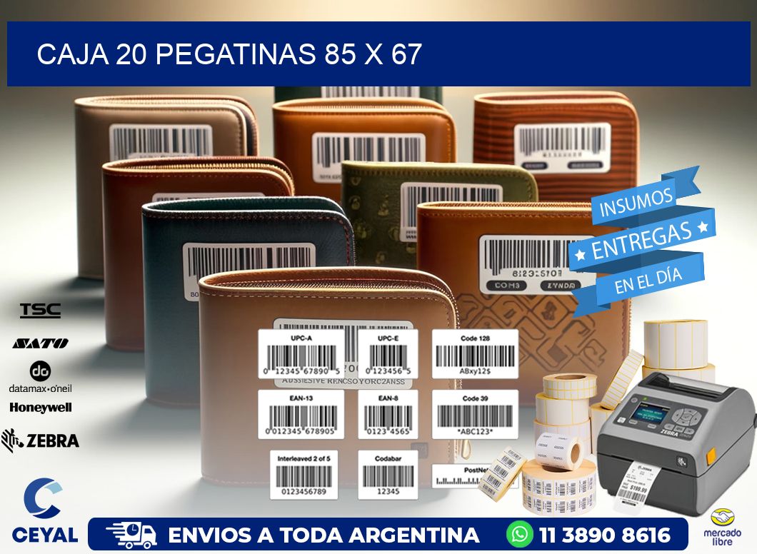CAJA 20 PEGATINAS 85 x 67