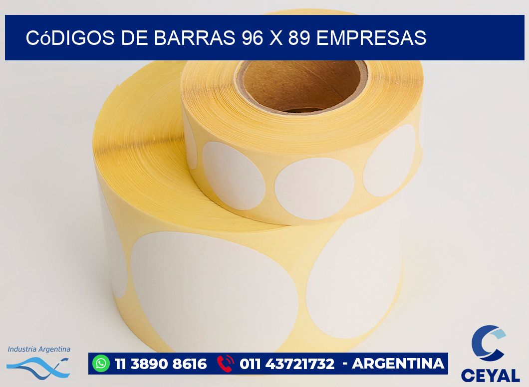 Códigos de Barras 96 x 89 empresas
