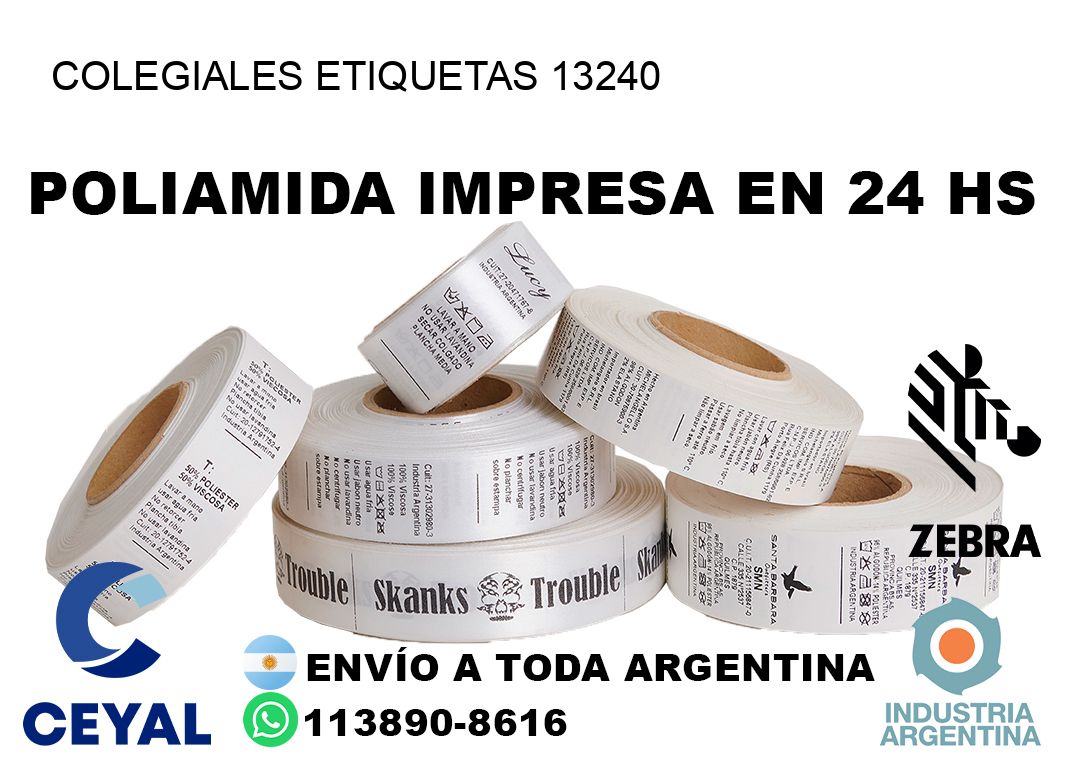 Colegiales etiquetas 13240