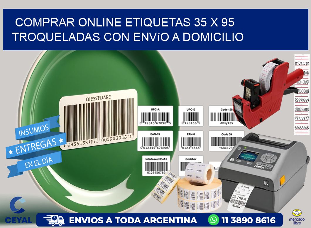 Comprar online etiquetas 35 x 95 troqueladas con envío a domicilio