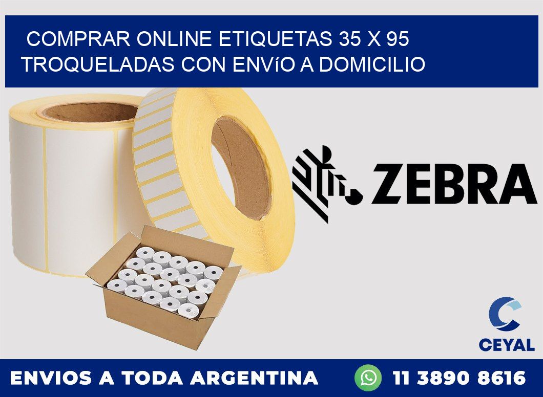 Comprar online etiquetas 35 x 95 troqueladas con envío a domicilio