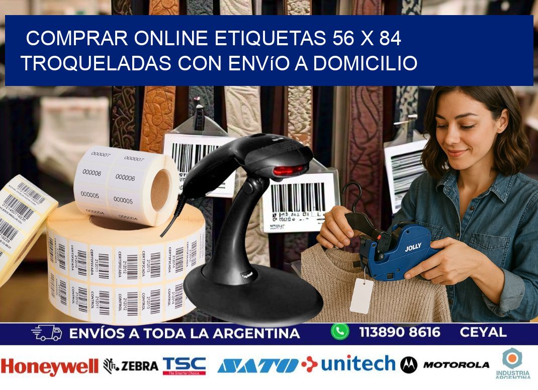 Comprar online etiquetas 56 x 84 troqueladas con envío a domicilio