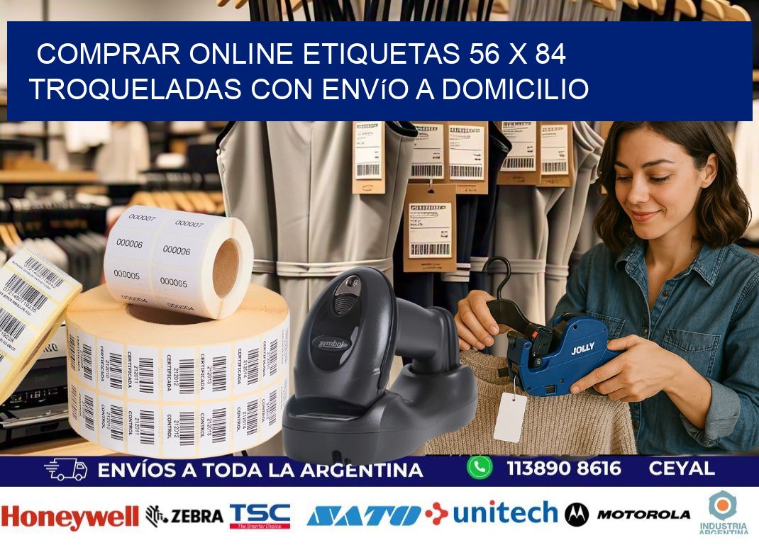 Comprar online etiquetas 56 x 84 troqueladas con envío a domicilio