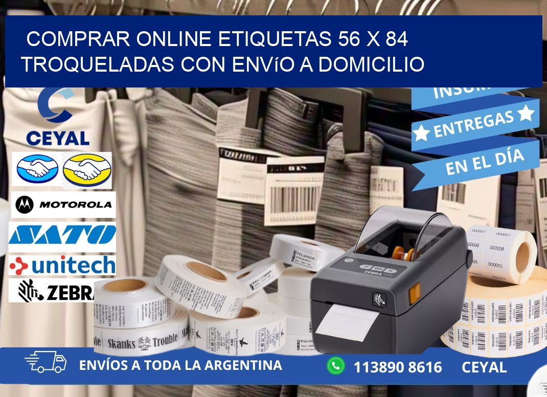 Comprar online etiquetas 56 x 84 troqueladas con envío a domicilio