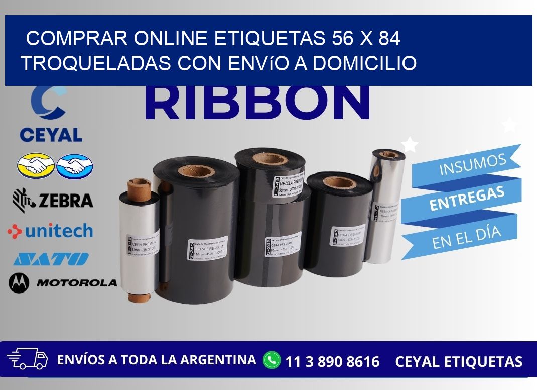 Comprar online etiquetas 56 x 84 troqueladas con envío a domicilio