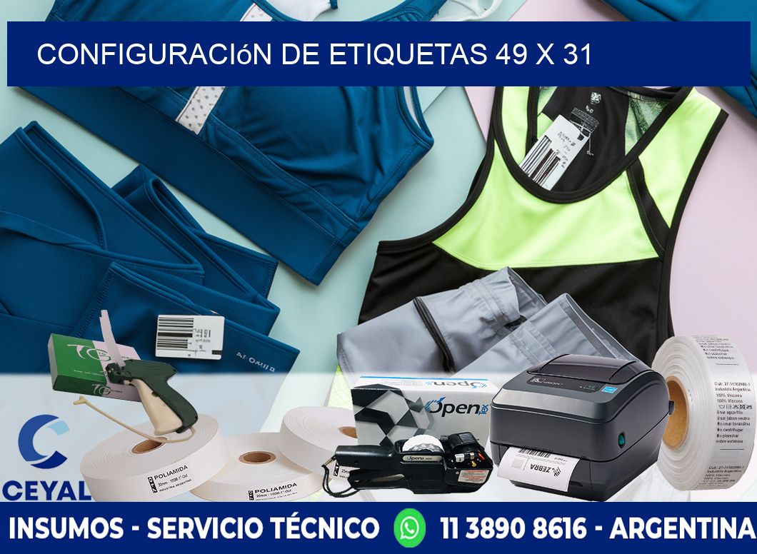 Configuración de etiquetas 49 x 31