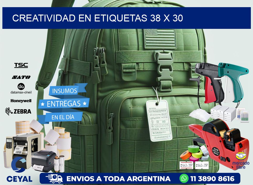 Creatividad en etiquetas 38 x 30