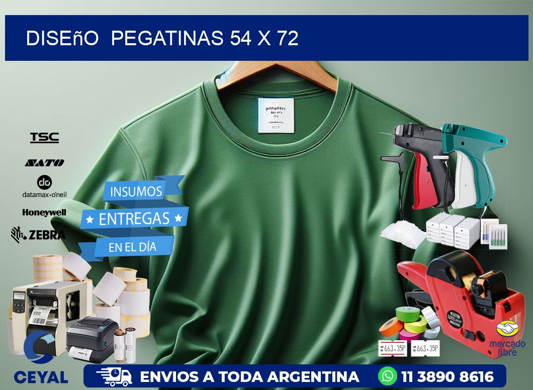 Diseño  PEGATINAS 54 x 72
