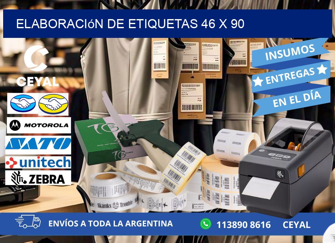 Elaboración de etiquetas 46 x 90
