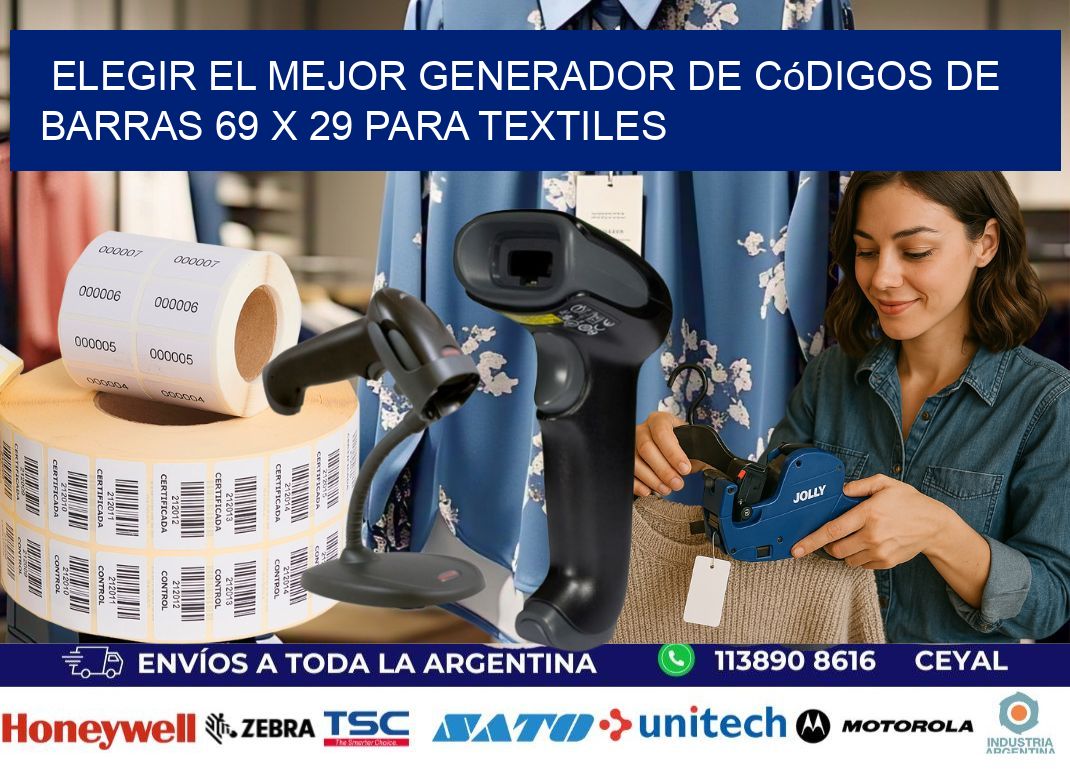 Elegir el Mejor Generador de Códigos de Barras 69 x 29 para Textiles