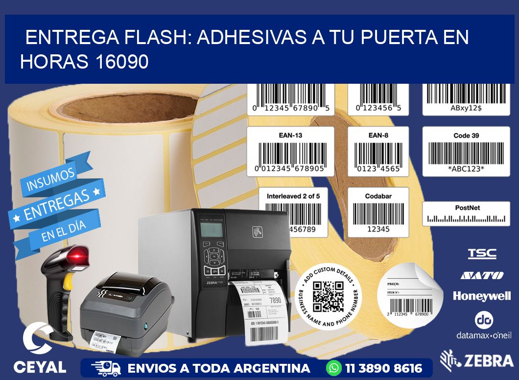 Entrega Flash: Adhesivas A Tu Puerta en Horas 16090