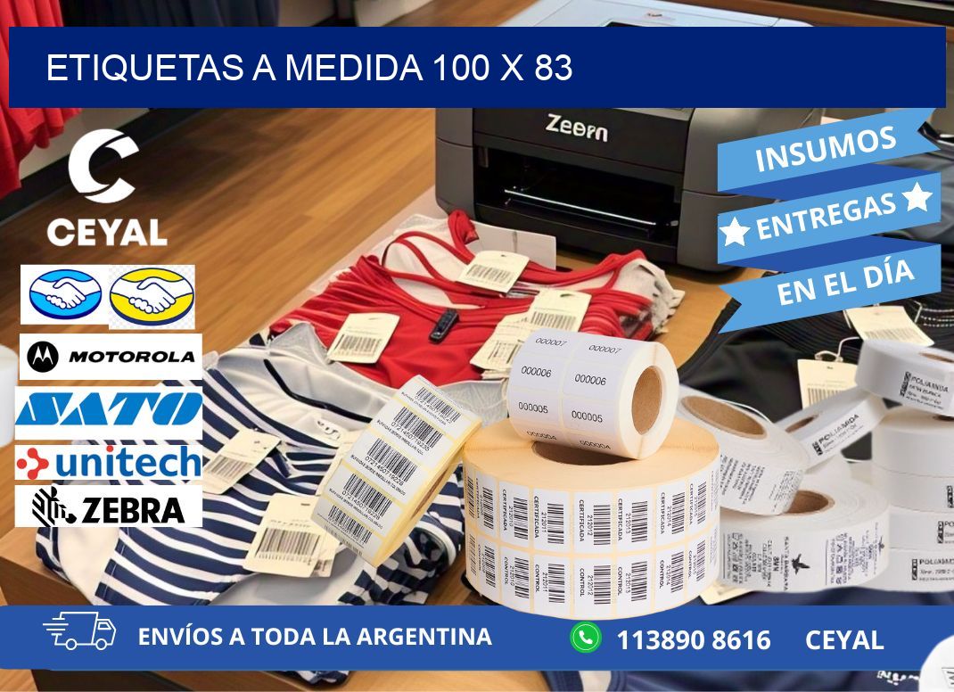Etiquetas a medida 100 x 83