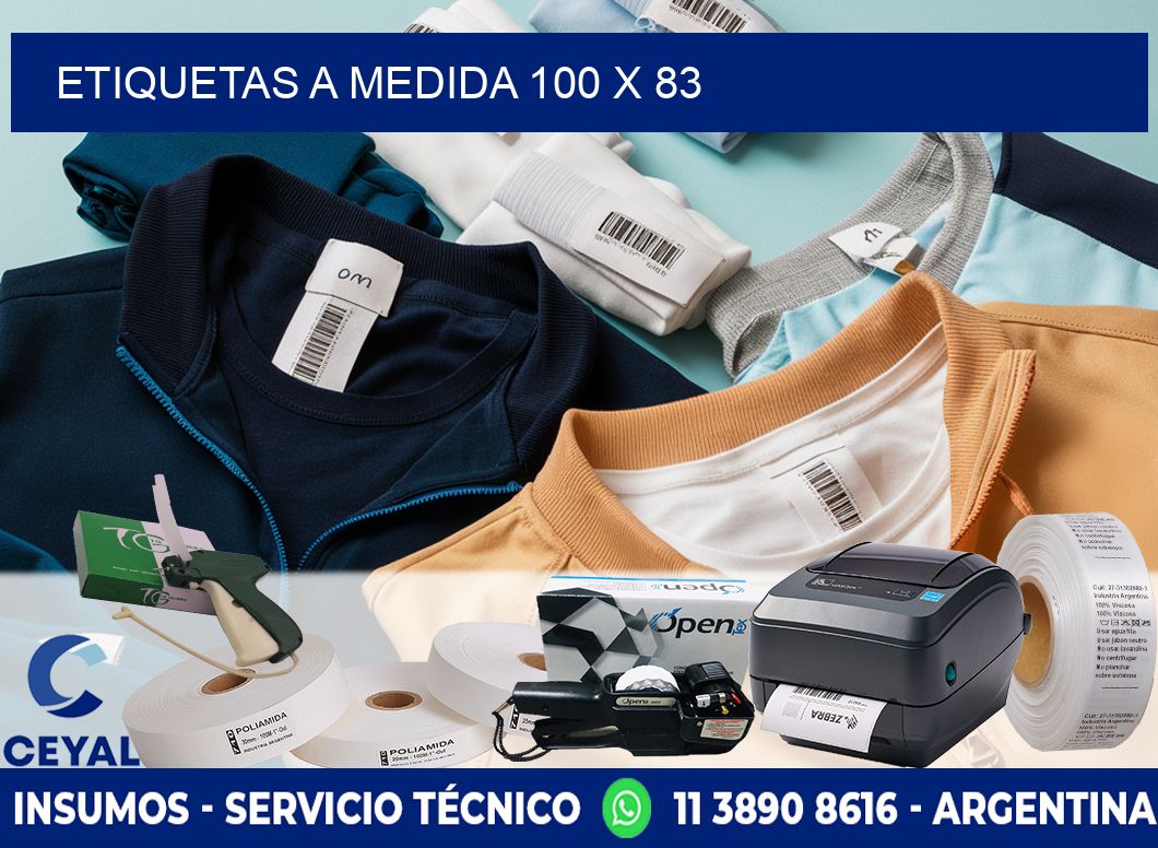 Etiquetas a medida 100 x 83