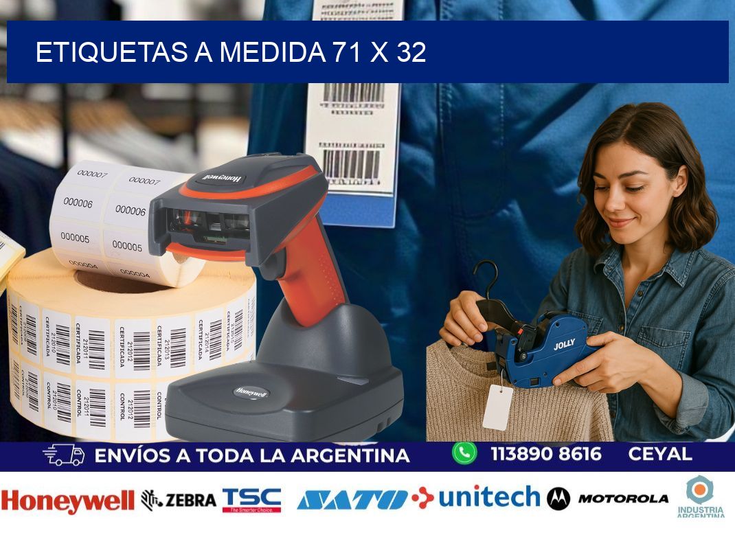 Etiquetas a medida 71 x 32