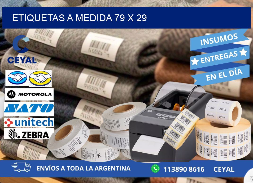 Etiquetas a medida 79 x 29
