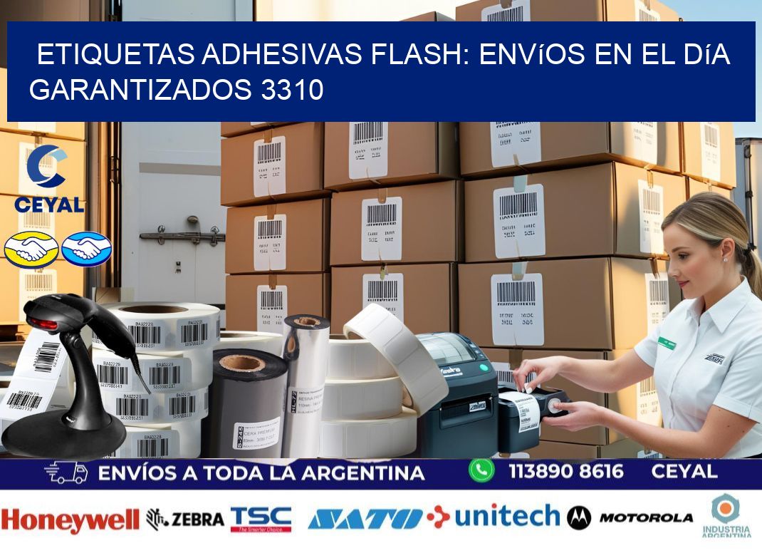 Etiquetas adhesivas Flash: Envíos en el Día Garantizados 3310